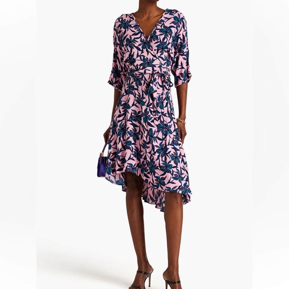 Diane Von Furstenberg High Low Floral Dress